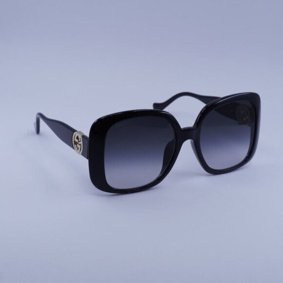 Gucci GG1029SA 001 Sunglasses Black Square Frame, Grey Gradient Lenses main image 10